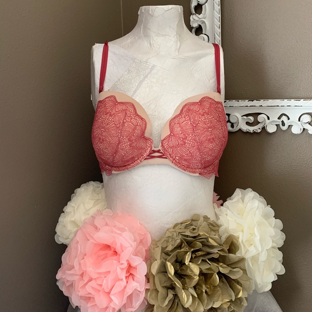 Victoria’s Secret red lace multi-way bra